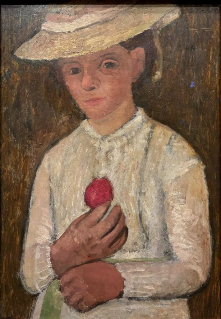 Paula Modersohn-Becker - Selbstbildnis mit roter Rose